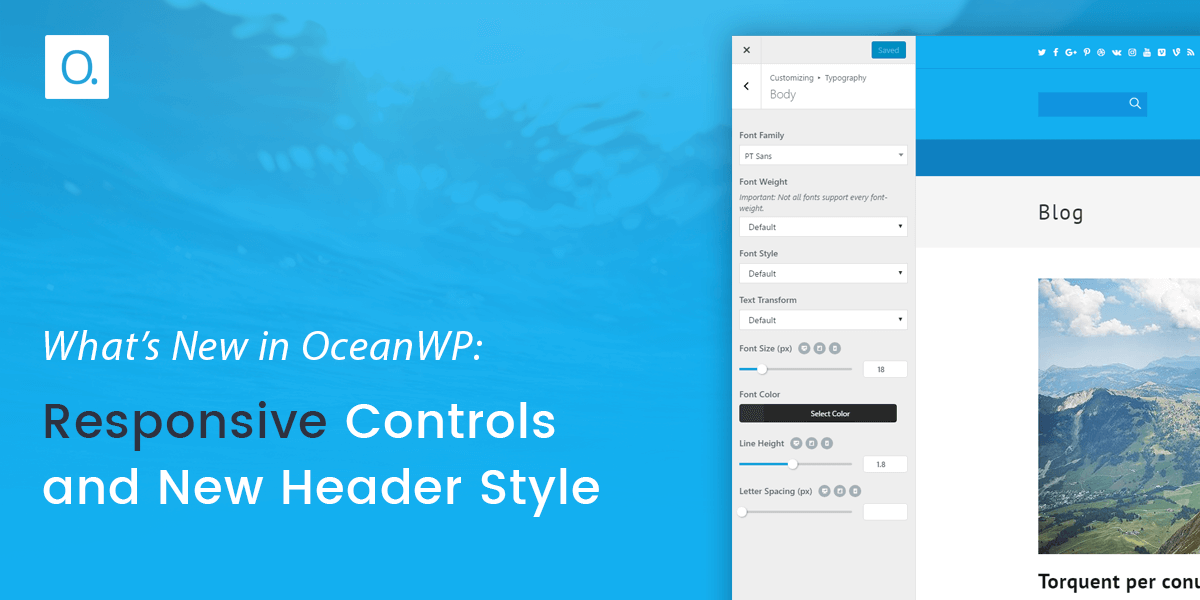 What’s New in OceanWP: Responsive Controls and New Header Style